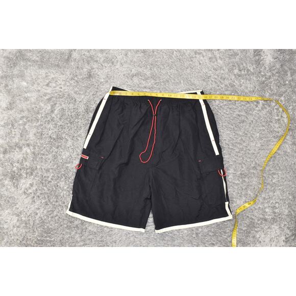 Spalding Athletic Men's XL Black Swim Trunks Polyester Solid Drawstring VTG - Picture 7 of 7